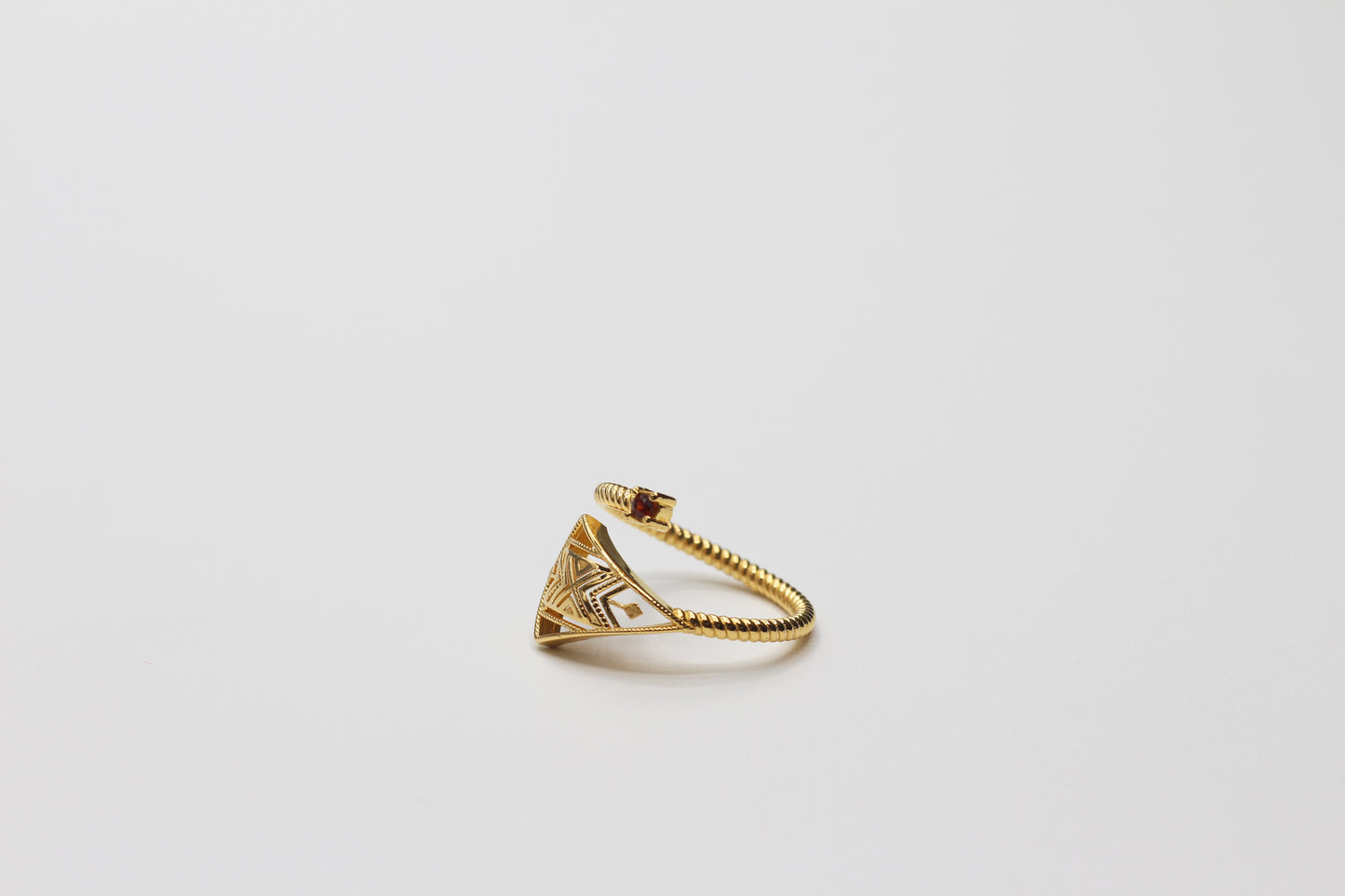 Hayma’a Fattan Ring with Garnet