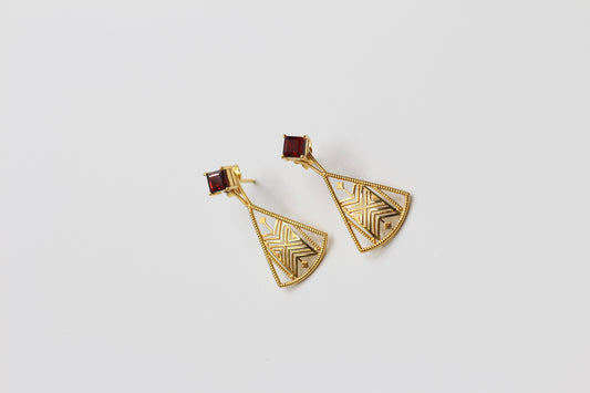 Hayma’a Fattan Earrings with Garnet